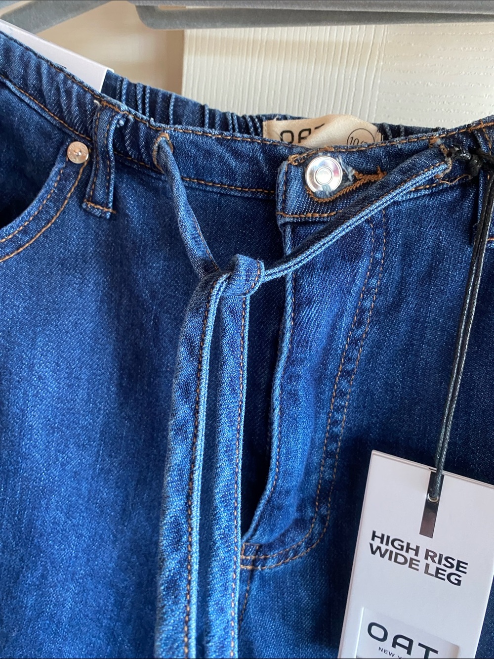 OAT NWT High Rise Wide Leg Denim Pant/Jeans